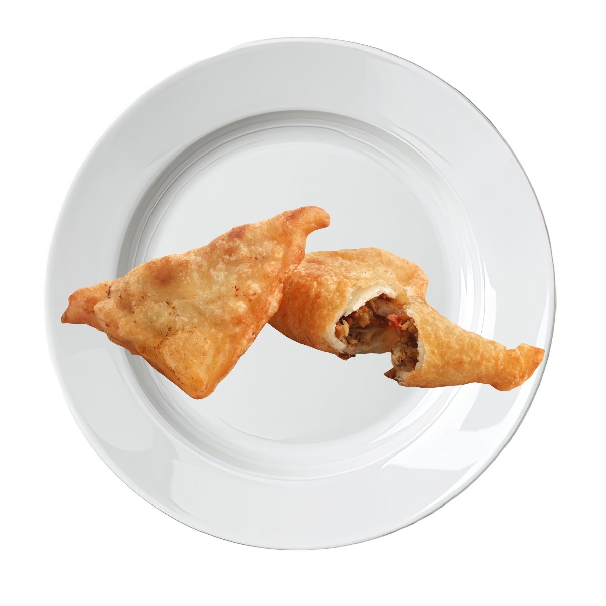 Crispy chicken samosa served hot at Captain Kolli on Hennur Main Road, Bangalore, filled with spiced minced chicken and perfect for evening snacks.