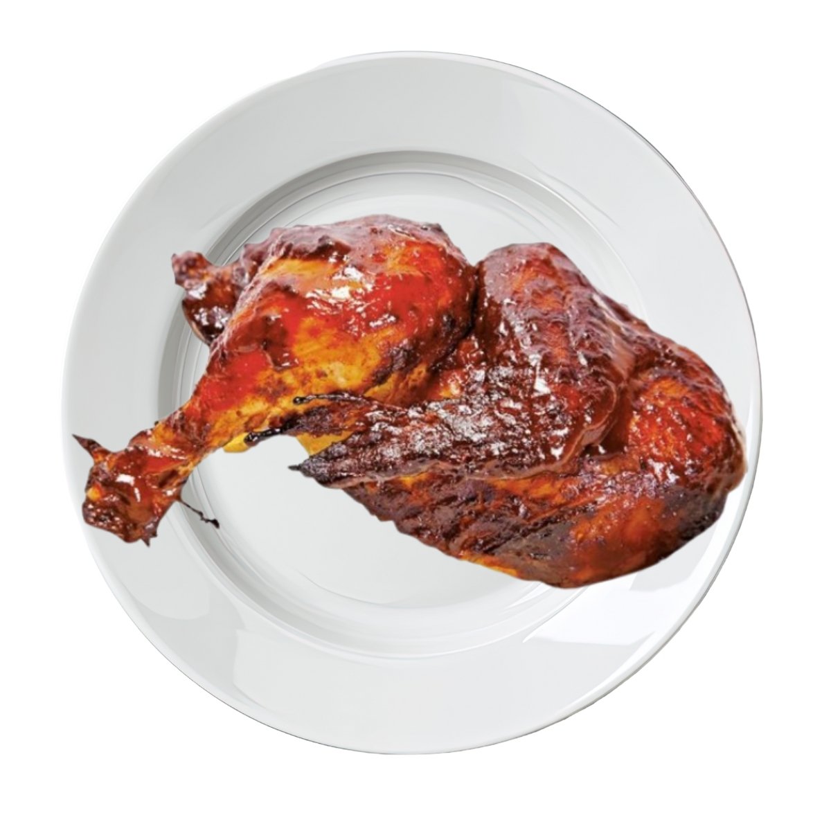 Flavorful chicken grill half served fresh at The Nomad Nosh café in Hennur, Bangalore, marinated with spices and grilled to smoky perfection.