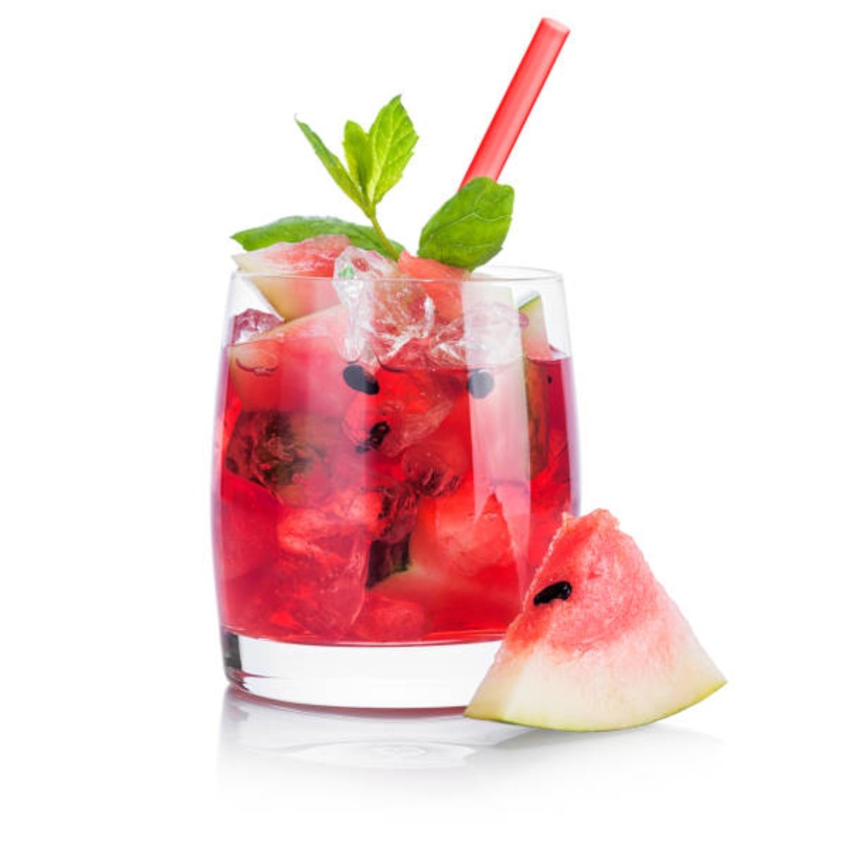 Refreshing watermelon mojito made with fresh mint, lime, and juicy watermelon, served chilled at The Nomad Nosh on Hennur Main Road, Bangalore.